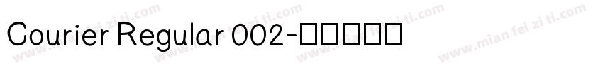 Courier Regular 002字体转换